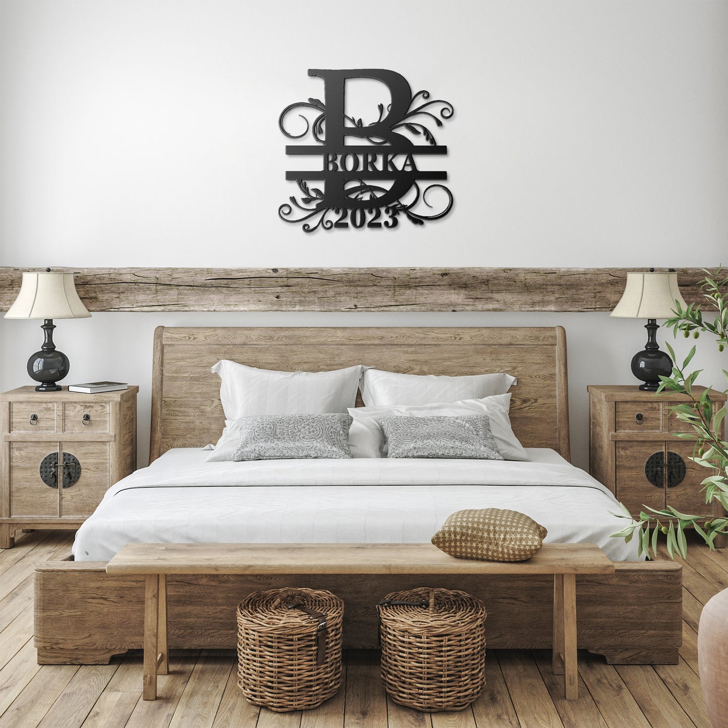 Metal letter sign