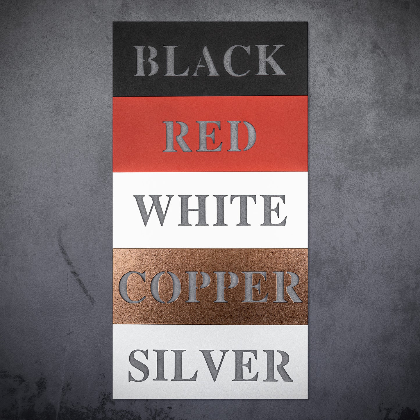 Metal letter sign