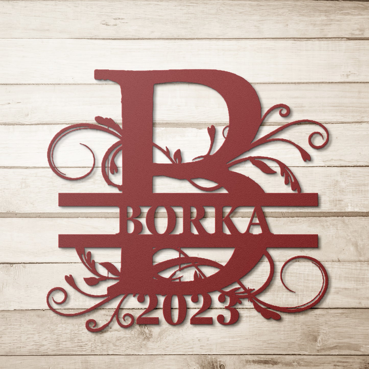 Metal letter sign