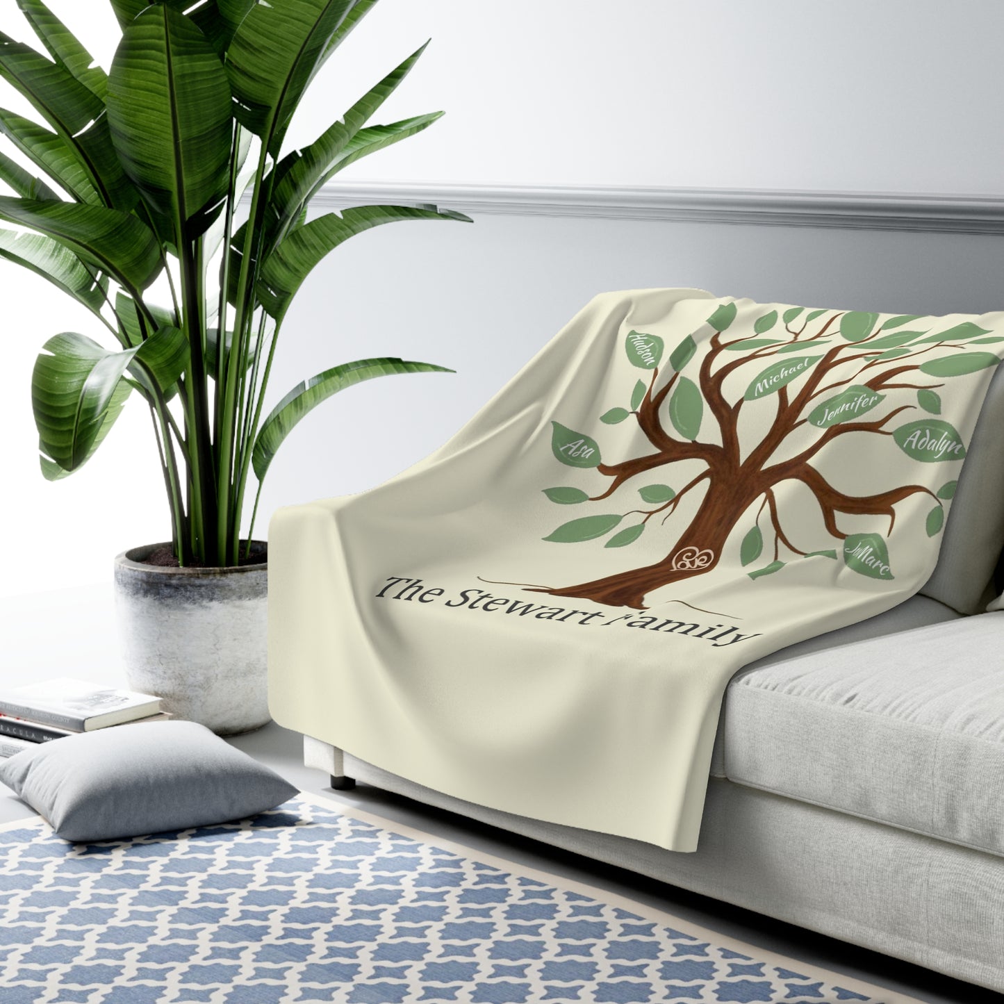 Family Tree Sherpa Blanket