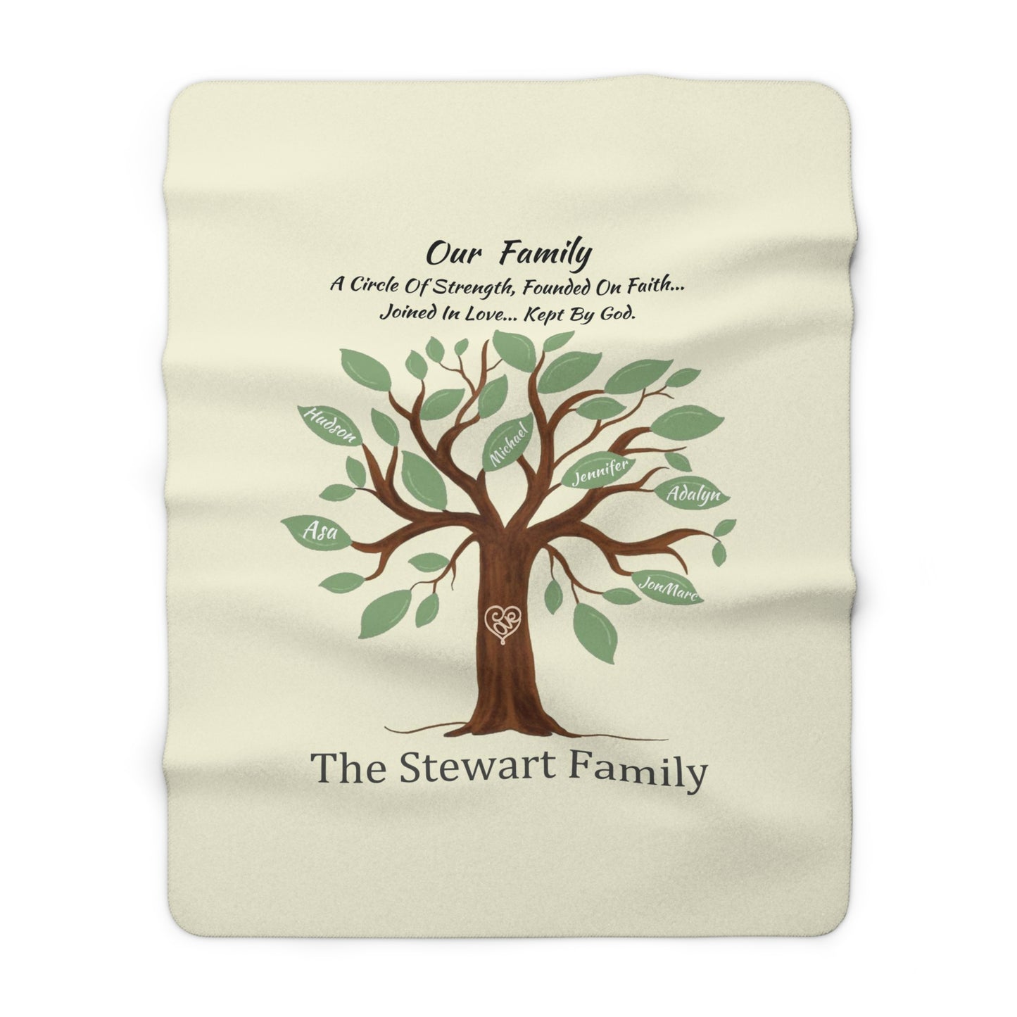 Family Tree Sherpa Blanket
