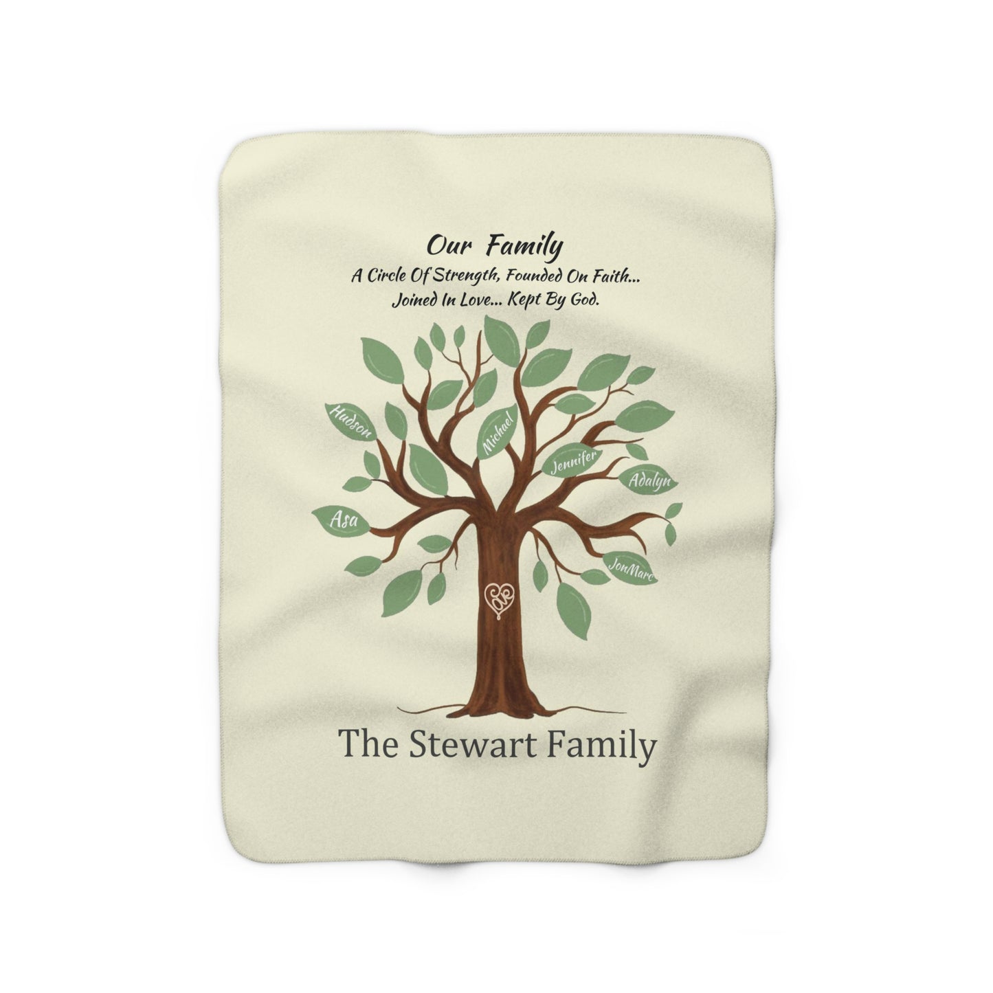 Family Tree Sherpa Blanket