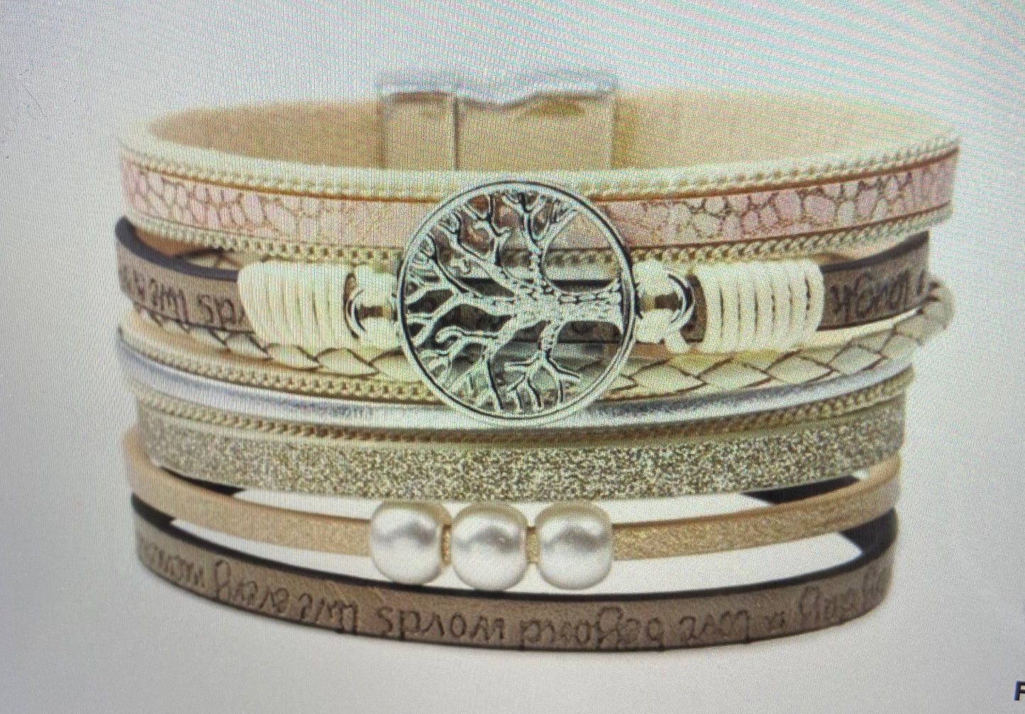 Multi-Layered Tree of Life Bracelet (Blond in color)