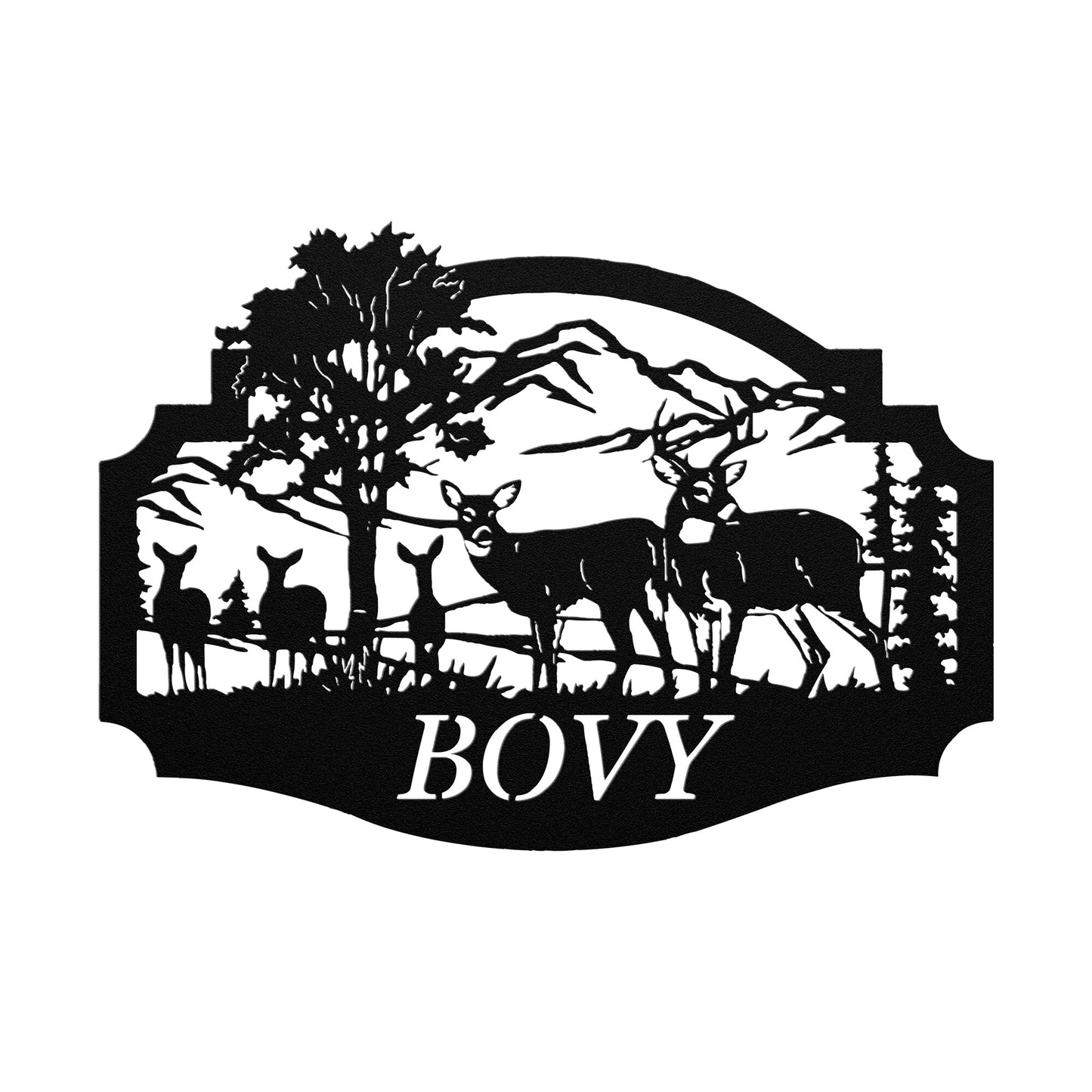 Deer metal signs