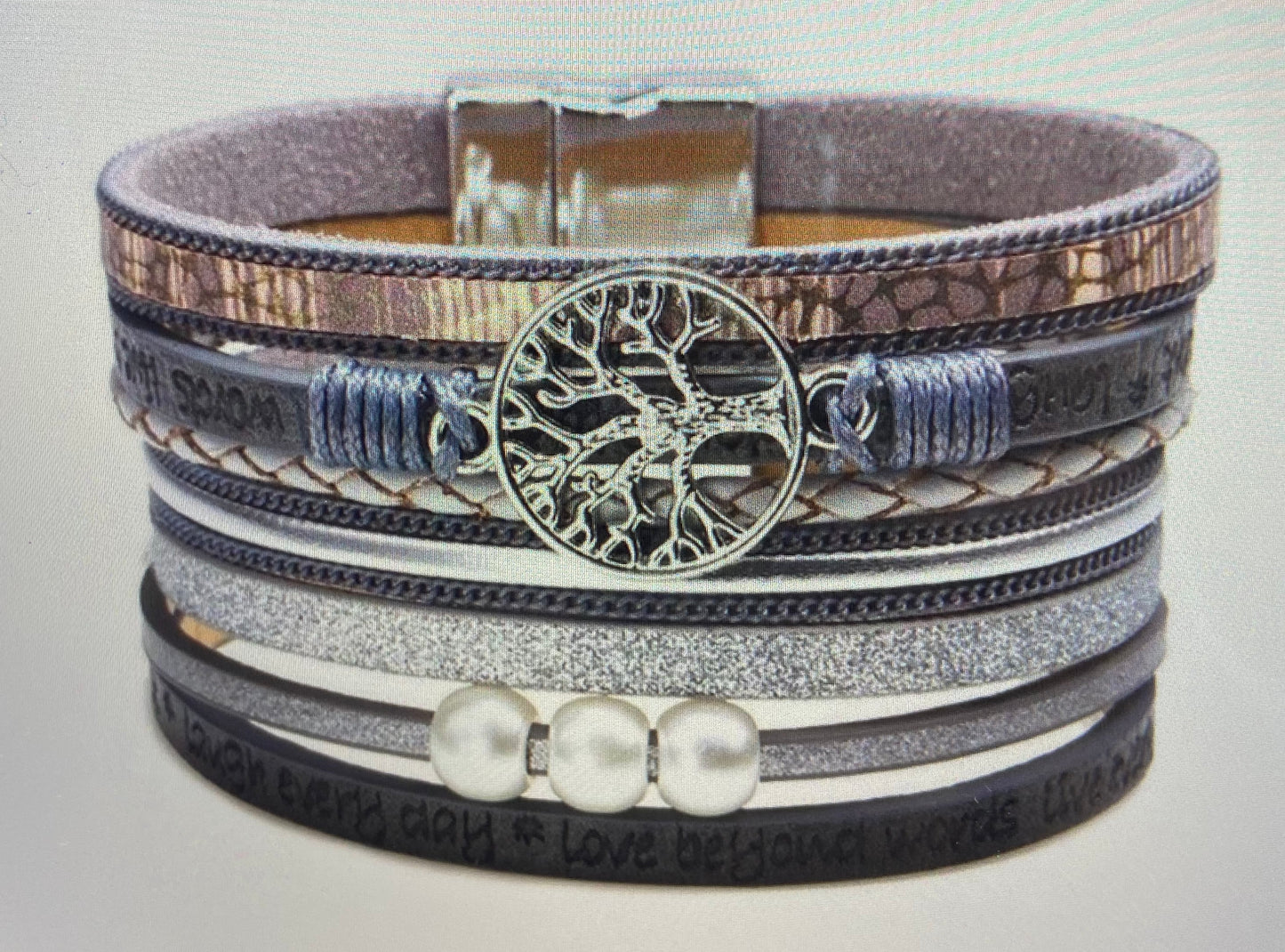 Multi-Layered Tree of Life Bracelet (Metallic)