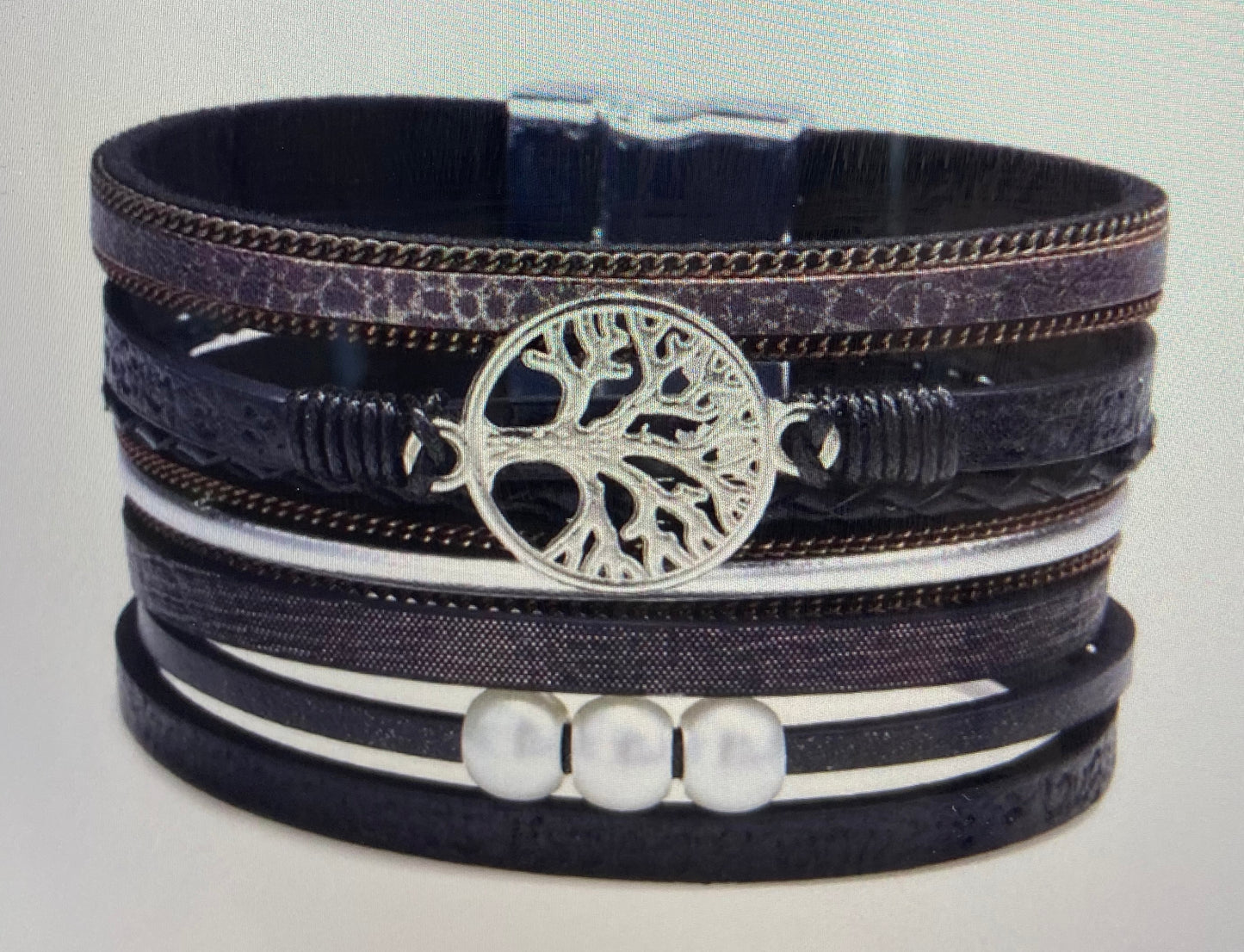 Multi-Layered Tree of Life Bracelet (Dark)