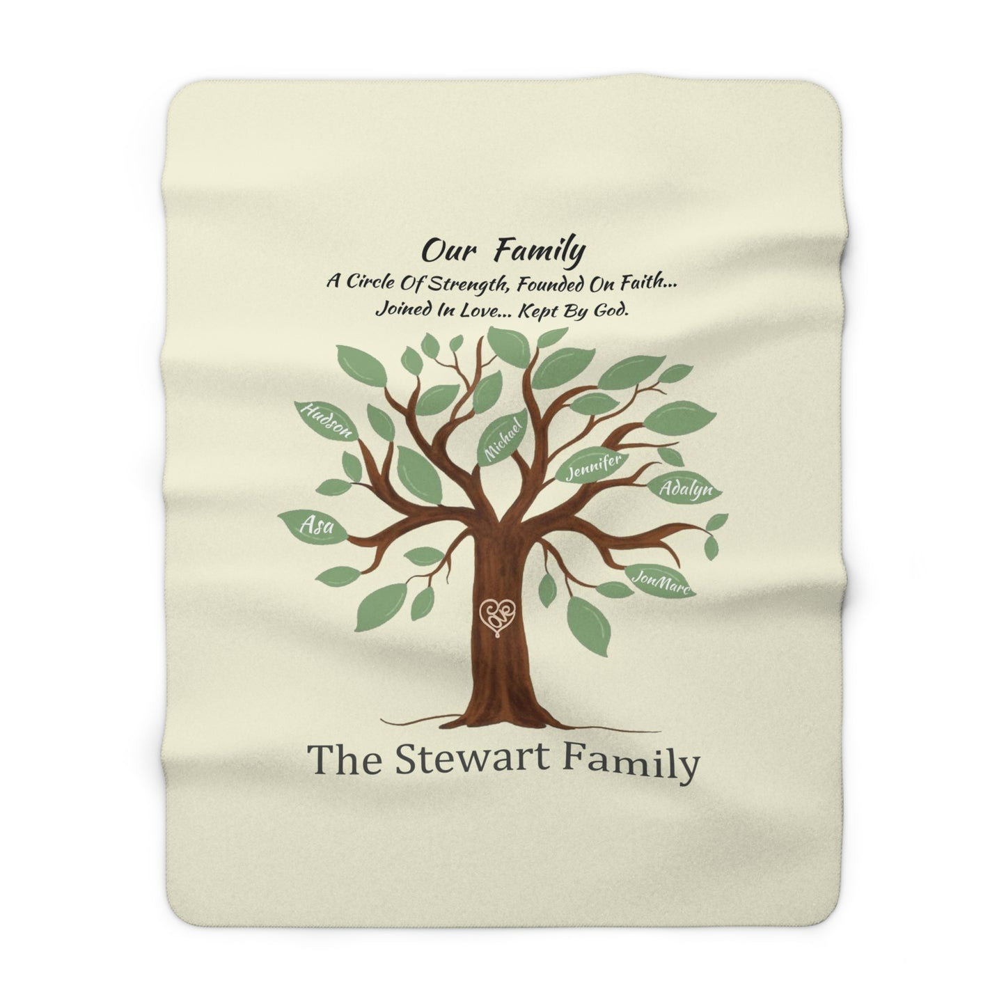 Family Tree Sherpa Blanket